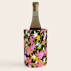Summer flower meadow on black Wine Chiller Gallery Image 1
