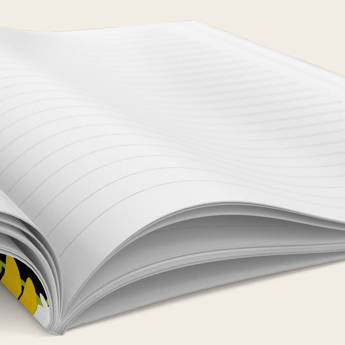 Summer flower meadow on black Notebook Gallery Image 2