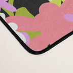 Summer flower meadow on black Desk Mat Gallery Image 4