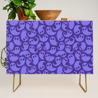 Halloween ghost cartoon pattern art Credenza Gallery Image 1