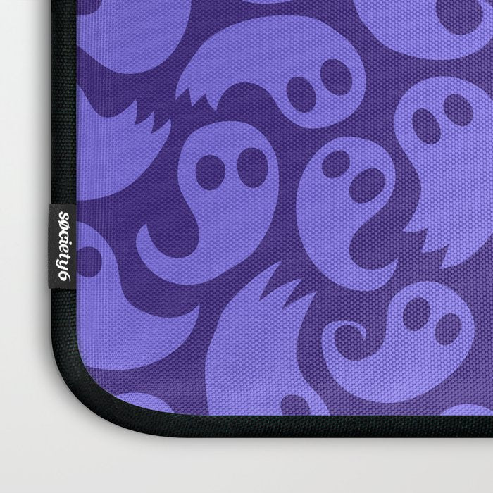Halloween ghost cartoon pattern art Laptop Sleeve Gallery Image 3