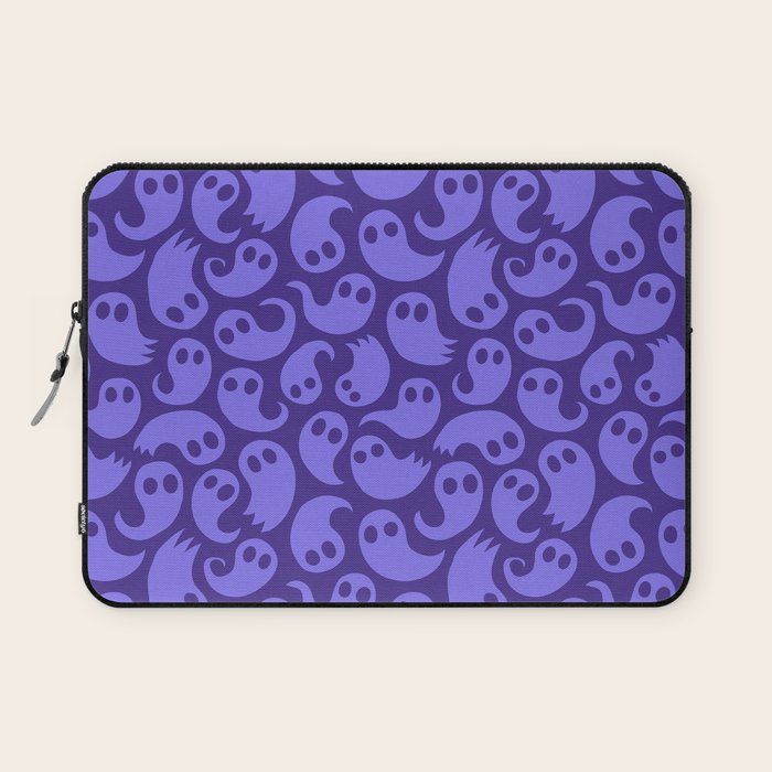 Halloween ghost cartoon pattern art Laptop Sleeve Gallery Image 1