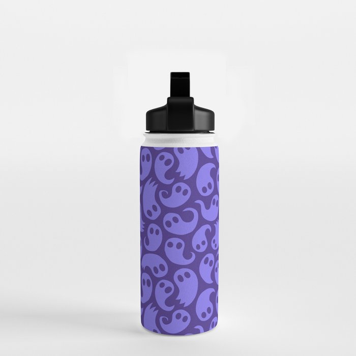 Halloween ghost cartoon pattern art Water Bottle Gallery Image 2