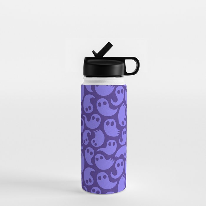 Halloween ghost cartoon pattern art Water Bottle Gallery Image 1