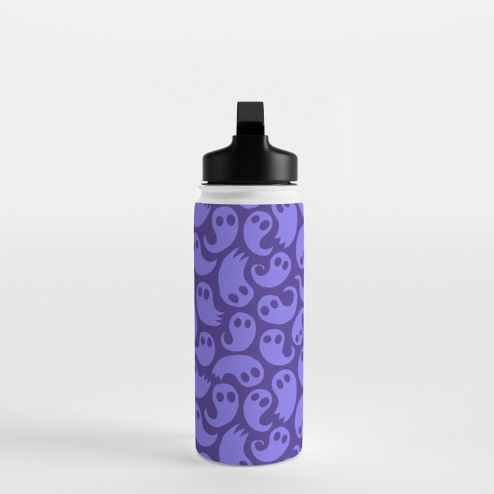 Halloween ghost cartoon pattern art Water Bottle Gallery Image 3