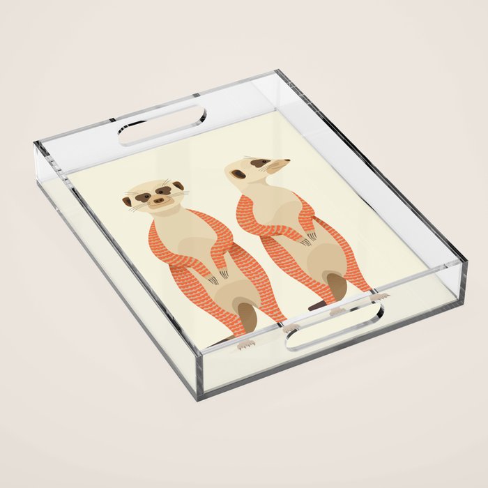 Whimsical Meerkats Acrylic Tray Gallery Image 1