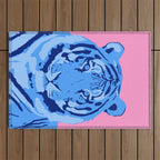 Tiger Blue & Pink Outdoor Rug Gallery Image 1