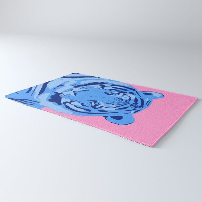 Tiger Blue & Pink Rug Gallery Image 3