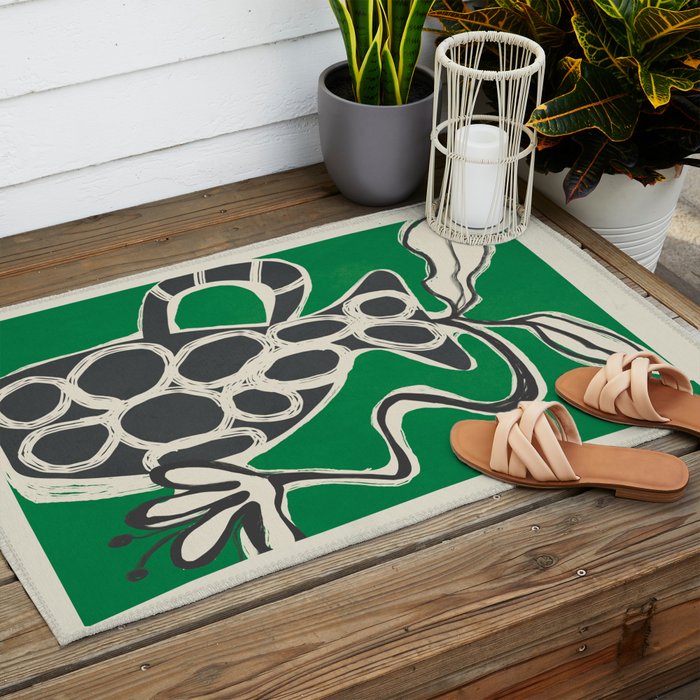 Abstract Botany 4 Outdoor Rug Gallery Image 2