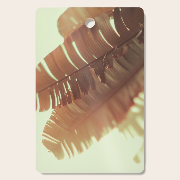 Sunset Banana Leaves II Cutting Board Gallery Image 1