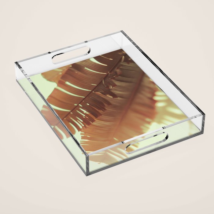 Sunset Banana Leaves II Acrylic Tray Gallery Image 1