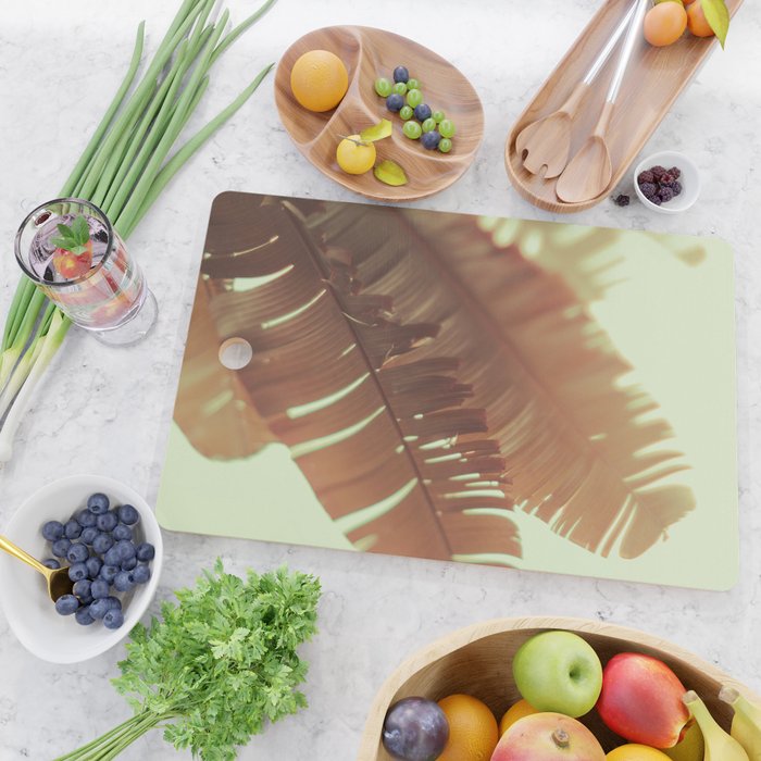 Sunset Banana Leaves II Cutting Board Gallery Image 2
