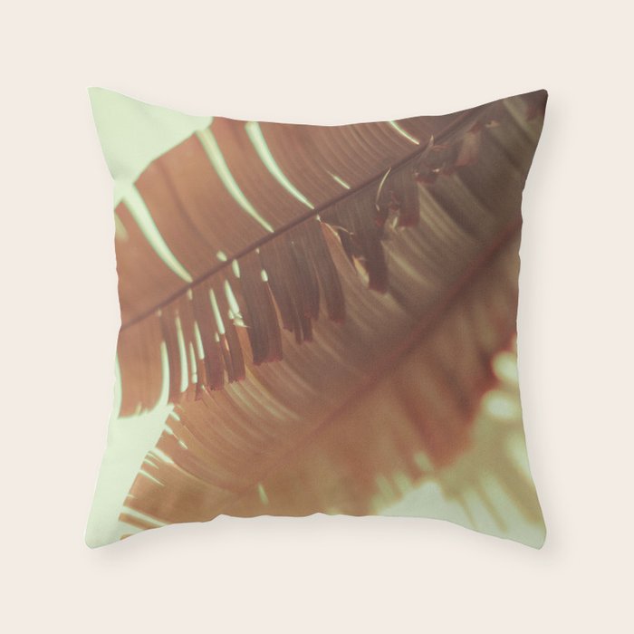 Sunset Banana Leaves II Throw Pillow Gallery Image 6