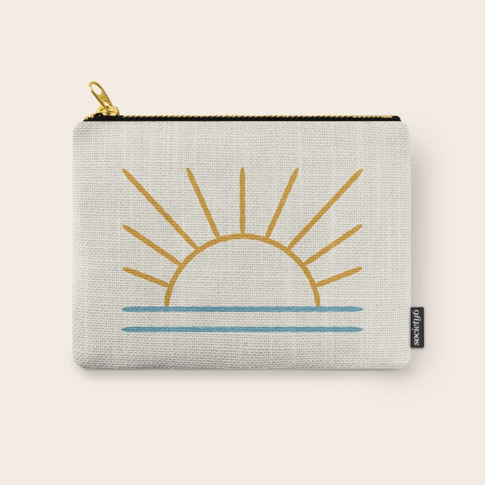 Sunset Lines - Gold Blue Carry All Pouch Gallery Image 1
