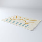 Sunset Lines - Gold Blue Rug Gallery Image 3