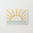 Sunset Lines - Gold Blue Bath Mat Gallery Image 1