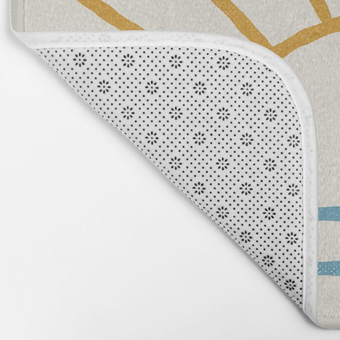 Sunset Lines - Gold Blue Bath Mat Gallery Image 2