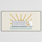 Sunset Lines - Gold Blue Desk Mat Gallery Image 1