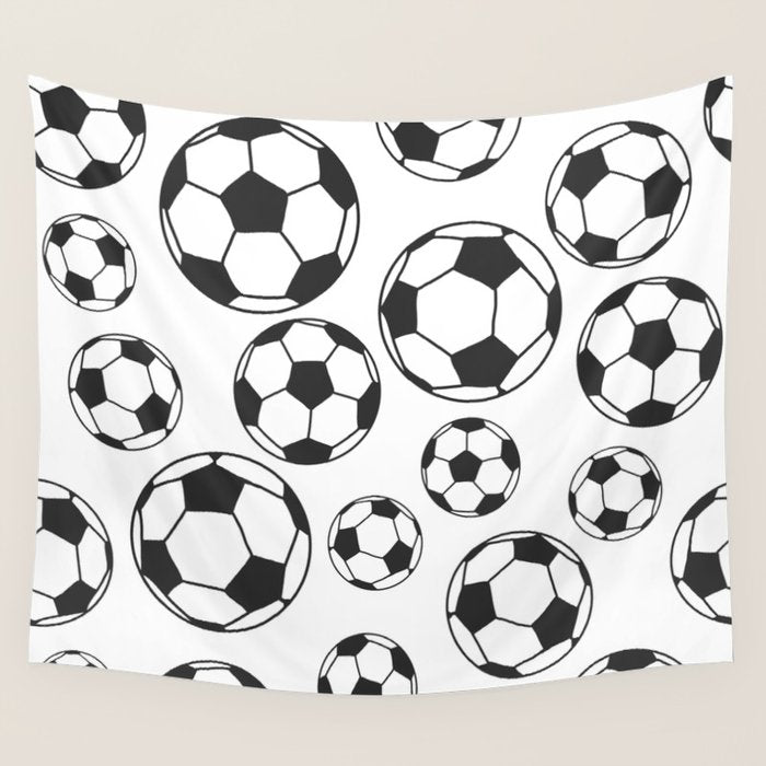 Soccer Balls Wall Tapestry Gallery Image 4