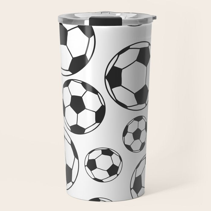 Soccer Balls Travel Mug Gallery Image 1