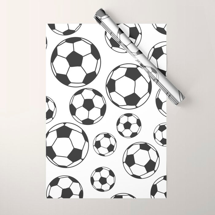 Soccer Balls Wrapping Paper Gallery Image 1