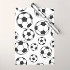 Soccer Balls Wrapping Paper Gallery Image 1