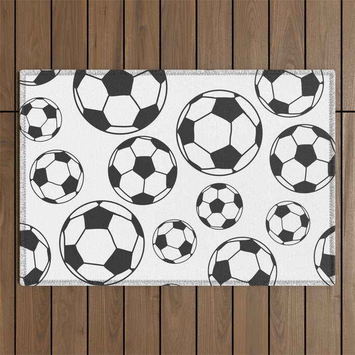 Soccer Balls Outdoor Rug Gallery Image 1