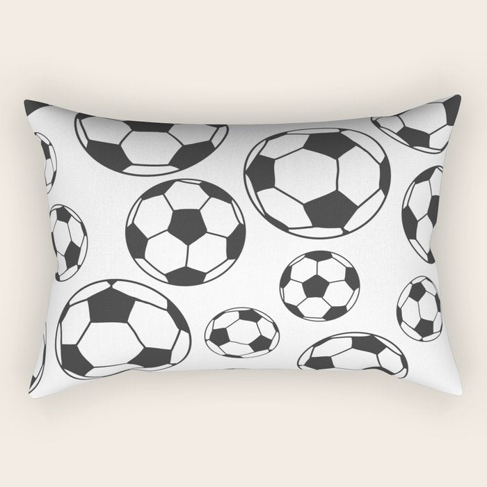 Soccer Balls Rectangular Pillow Gallery Image 1