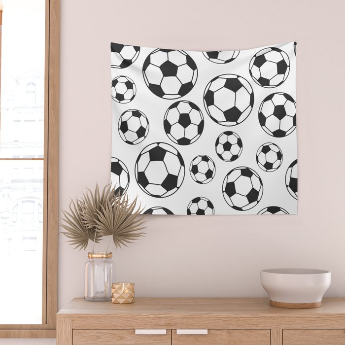 Soccer Balls Wall Tapestry Gallery Image 2
