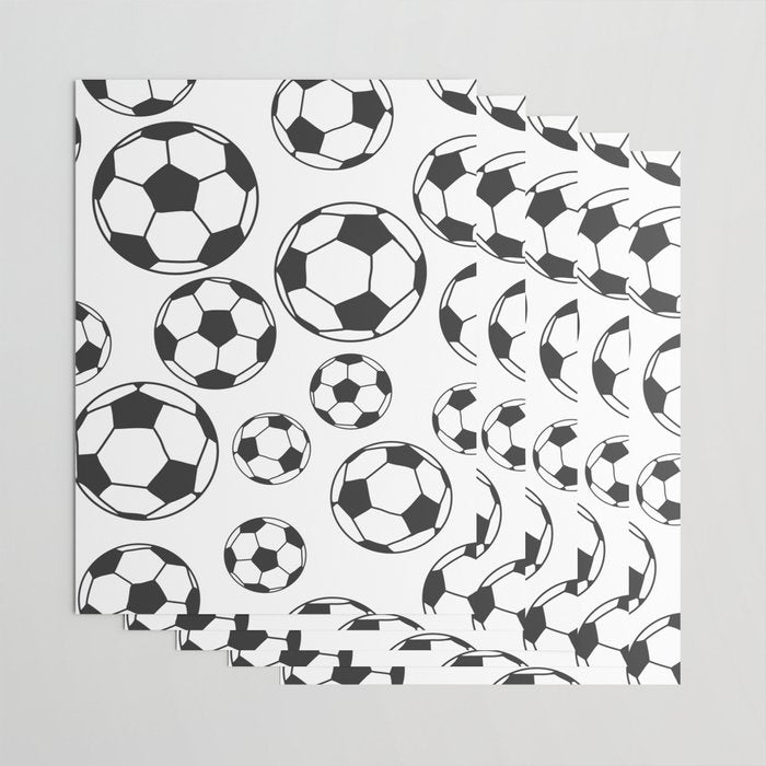 Soccer Balls Wrapping Paper Gallery Image 3