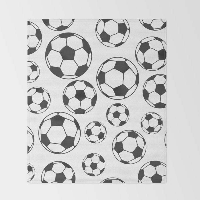 Soccer Balls Throw Blanket Gallery Image 2