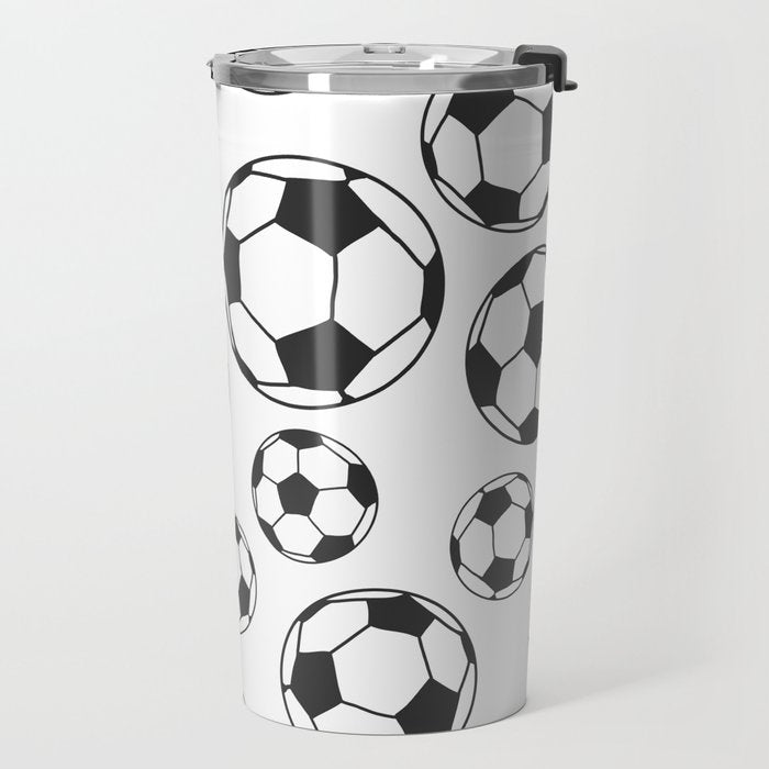 Soccer Balls Travel Mug Gallery Image 2
