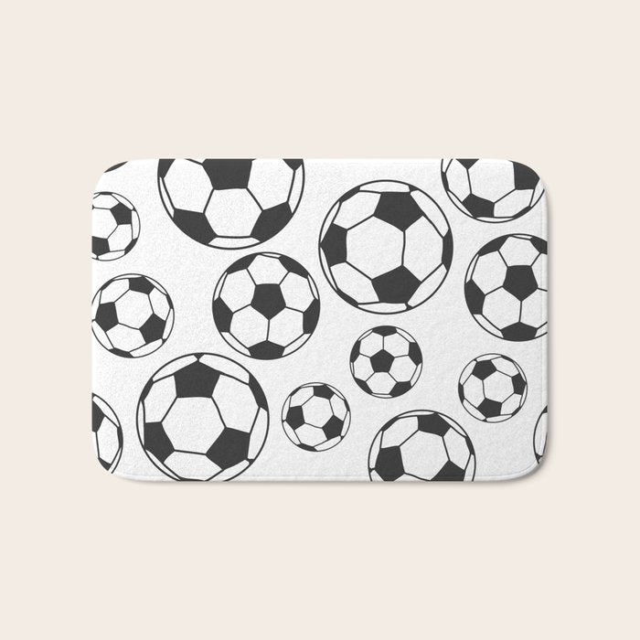 Soccer Balls Bath Mat Gallery Image 1