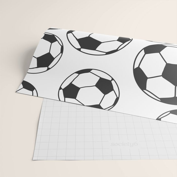 Soccer Balls Wrapping Paper Gallery Image 2