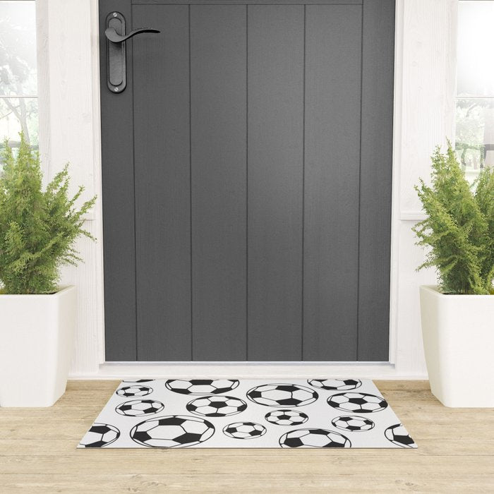 Soccer Balls Welcome Mat Gallery Image 3