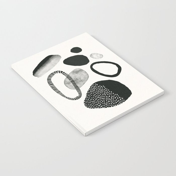 Monochrome Abstract Shapes #1  Notebook Gallery Image 2