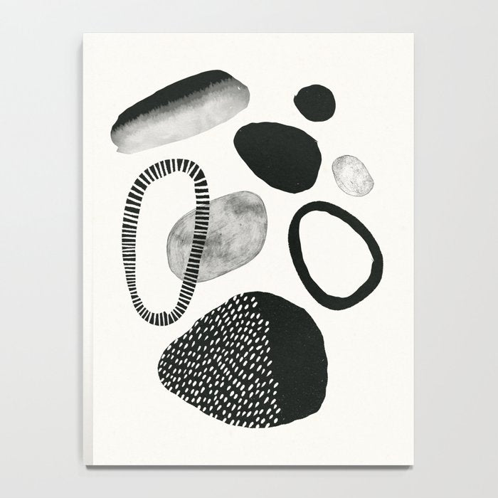 Monochrome Abstract Shapes #1  Notebook Gallery Image 4
