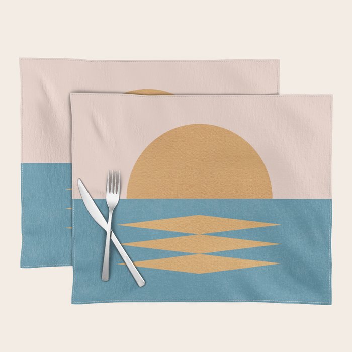 Sunrise Geometric - Midcentury Style Placemat Gallery Image 1