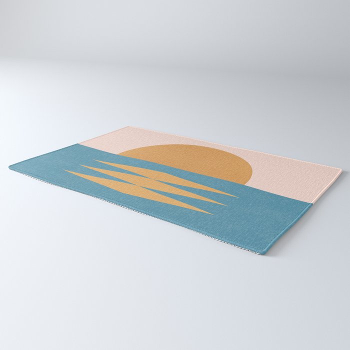 Sunrise Geometric - Midcentury Style Rug Gallery Image 3