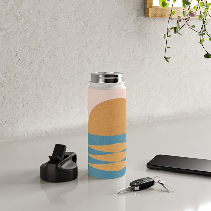 Sunrise Geometric - Midcentury Style Water Bottle Gallery Image 4
