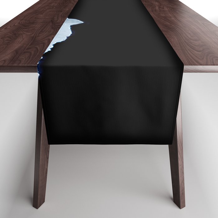 Minimalist wave crashing on a black sand beach in Iceland â Ocean Landscape Photography Table Runner Gallery Image 1