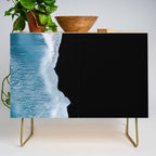 Minimalist wave crashing on a black sand beach in Iceland â Ocean Landscape Photography Credenza Gallery Image 1