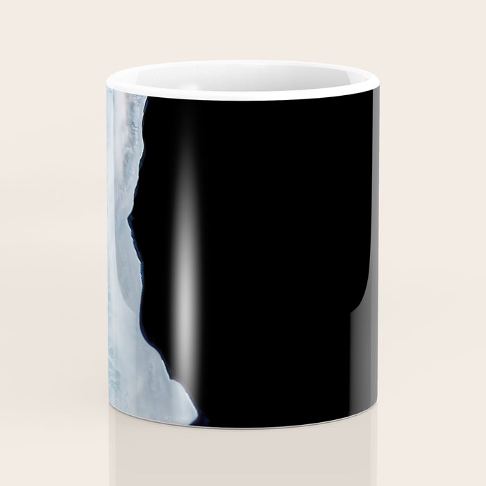 Minimalist wave crashing on a black sand beach in Iceland â Ocean Landscape Photography Coffee Mug Gallery Image 4