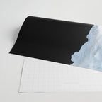 Minimalist wave crashing on a black sand beach in Iceland â Ocean Landscape Photography Wrapping Paper Gallery Image 2