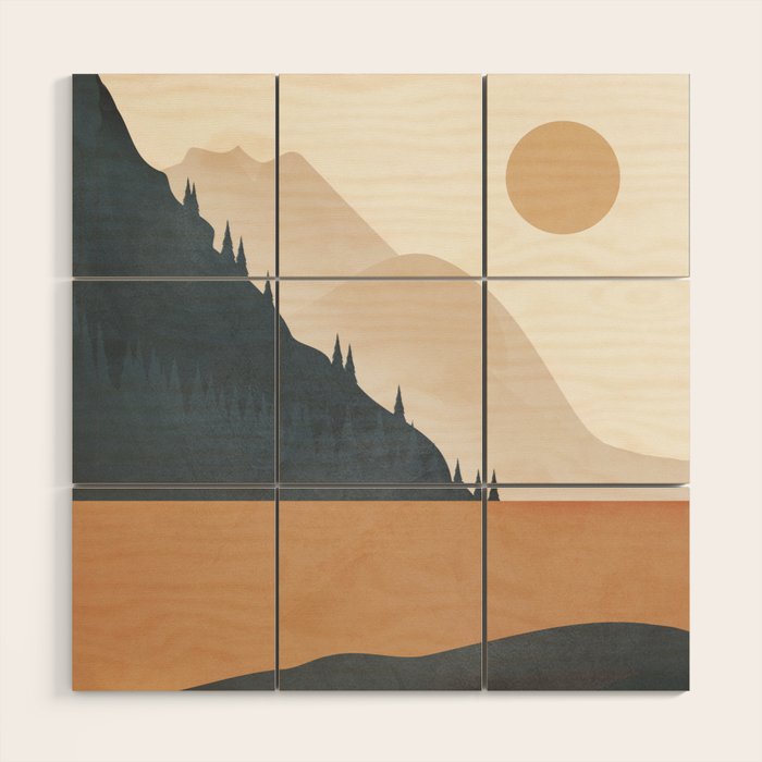 Minimalistic Landscape IV Wood Wall Art Gallery Image 1