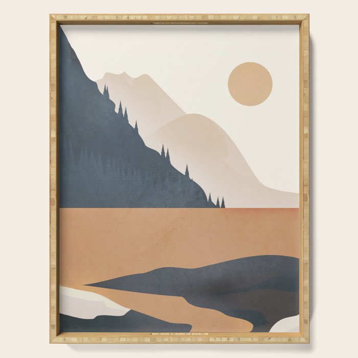 Minimalistic Landscape IV Serving Tray Gallery Image 1