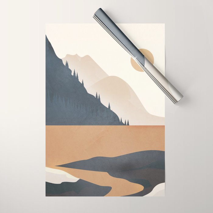 Minimalistic Landscape IV Wrapping Paper Gallery Image 1
