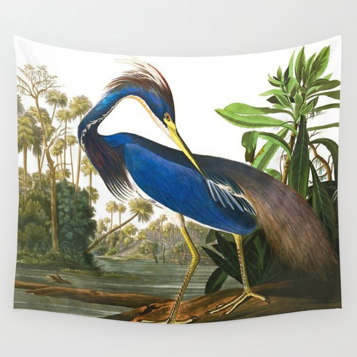 John James Audubon - Louisiana Heron Wall Tapestry Gallery Image 4