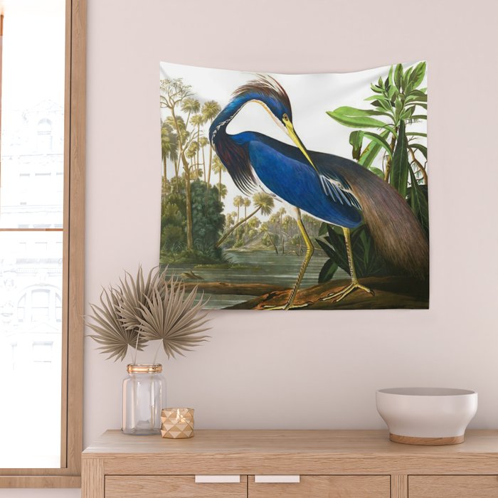 John James Audubon - Louisiana Heron Wall Tapestry Gallery Image 2
