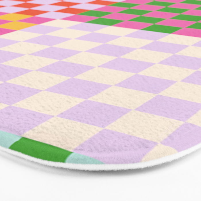Happy patchwork Bath Mat Gallery Image 3